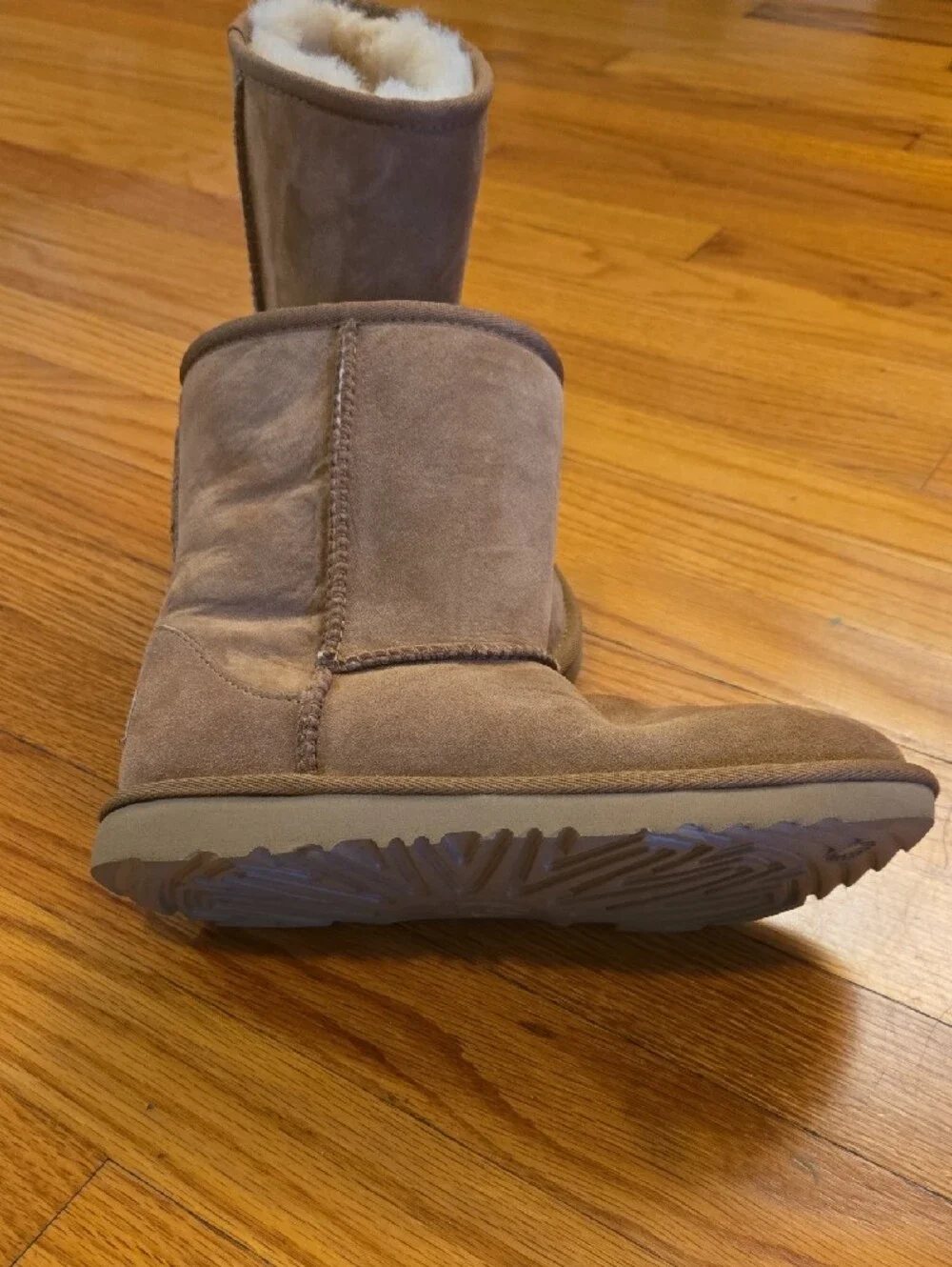 UGG Kids Chestnut Suede Sheepskin Mid-Calf Boots
